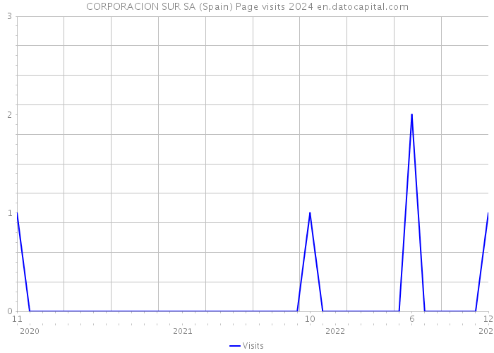 CORPORACION SUR SA (Spain) Page visits 2024 