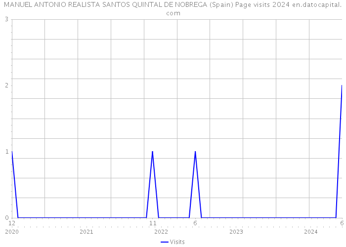 MANUEL ANTONIO REALISTA SANTOS QUINTAL DE NOBREGA (Spain) Page visits 2024 