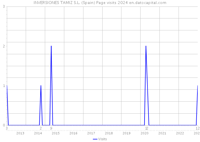 INVERSIONES TAMIZ S.L. (Spain) Page visits 2024 