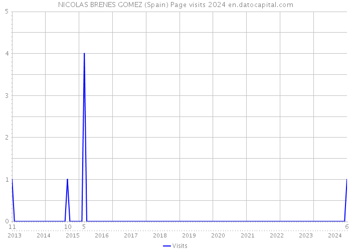 NICOLAS BRENES GOMEZ (Spain) Page visits 2024 