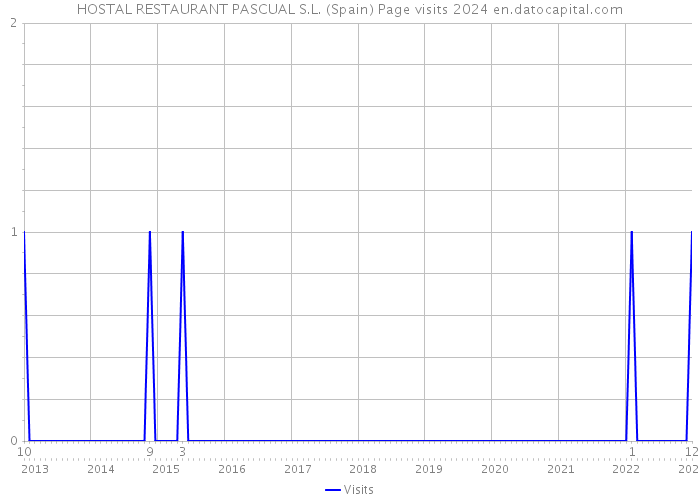 HOSTAL RESTAURANT PASCUAL S.L. (Spain) Page visits 2024 