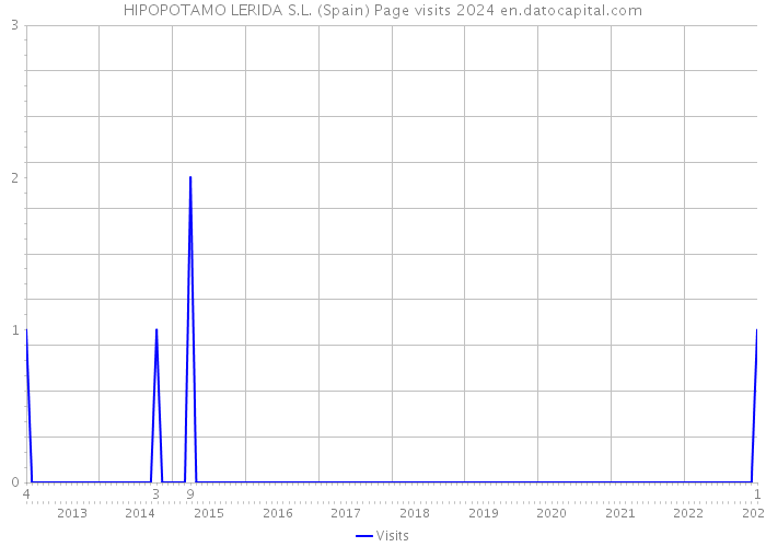 HIPOPOTAMO LERIDA S.L. (Spain) Page visits 2024 