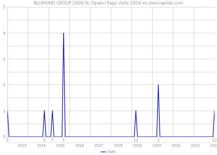 BLUMOND GROUP 2009 SL (Spain) Page visits 2024 
