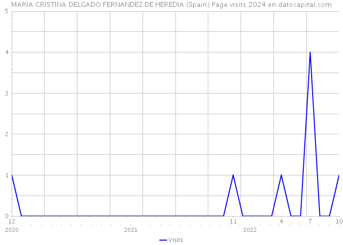 MARIA CRISTINA DELGADO FERNANDEZ DE HEREDIA (Spain) Page visits 2024 