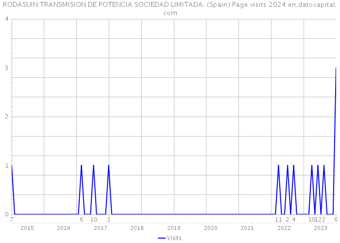 RODASUIN TRANSMISION DE POTENCIA SOCIEDAD LIMITADA. (Spain) Page visits 2024 