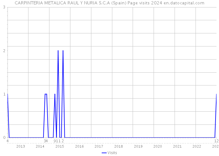 CARPINTERIA METALICA RAUL Y NURIA S.C.A (Spain) Page visits 2024 