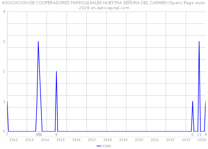 ASOCIACION DE COOPERADORES PARROQUIALES NUESTRA SEÑORA DEL CARMEN (Spain) Page visits 2024 