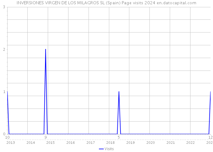 INVERSIONES VIRGEN DE LOS MILAGROS SL (Spain) Page visits 2024 