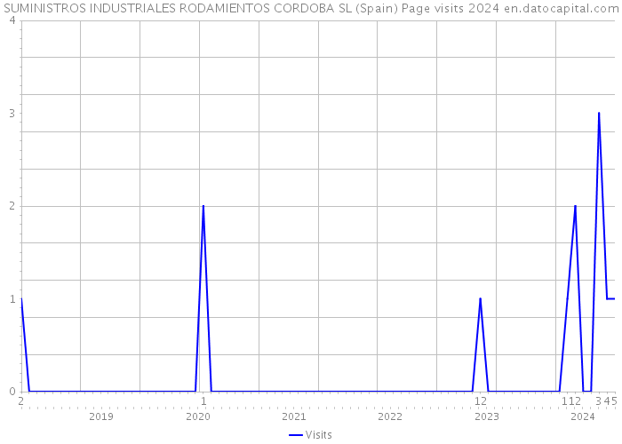 SUMINISTROS INDUSTRIALES RODAMIENTOS CORDOBA SL (Spain) Page visits 2024 