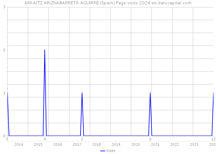 ARKAITZ ARIZNABARRETA AGUIRRE (Spain) Page visits 2024 