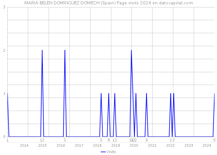 MARIA BELEN DOMINGUEZ DOMECH (Spain) Page visits 2024 