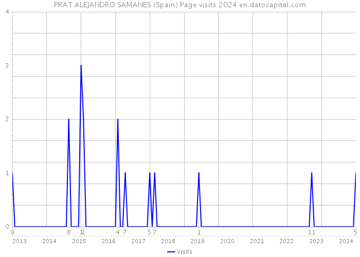 PRAT ALEJANDRO SAMANES (Spain) Page visits 2024 