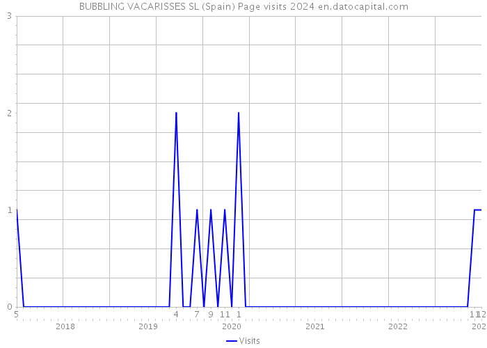BUBBLING VACARISSES SL (Spain) Page visits 2024 