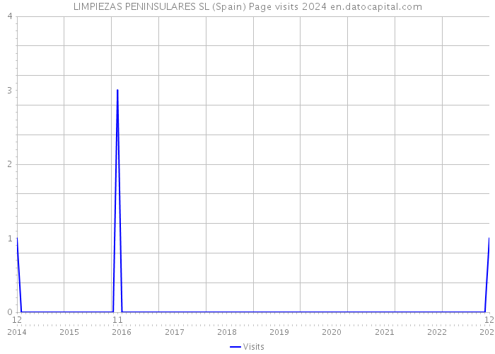 LIMPIEZAS PENINSULARES SL (Spain) Page visits 2024 