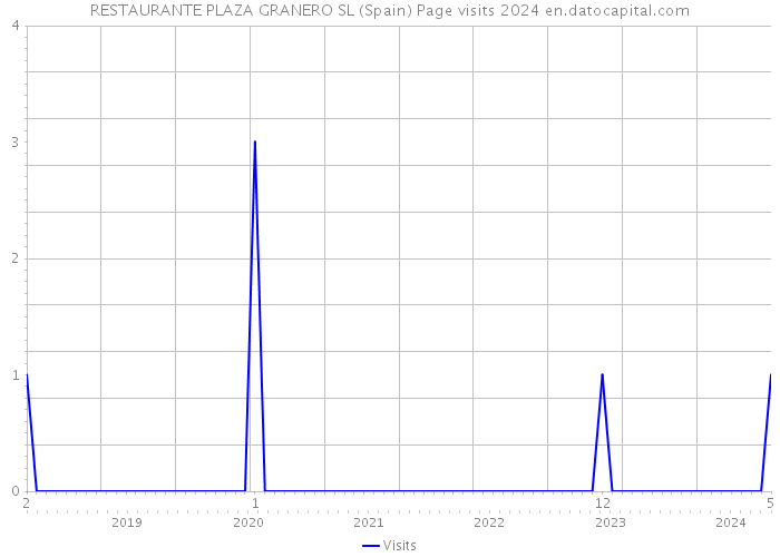 RESTAURANTE PLAZA GRANERO SL (Spain) Page visits 2024 