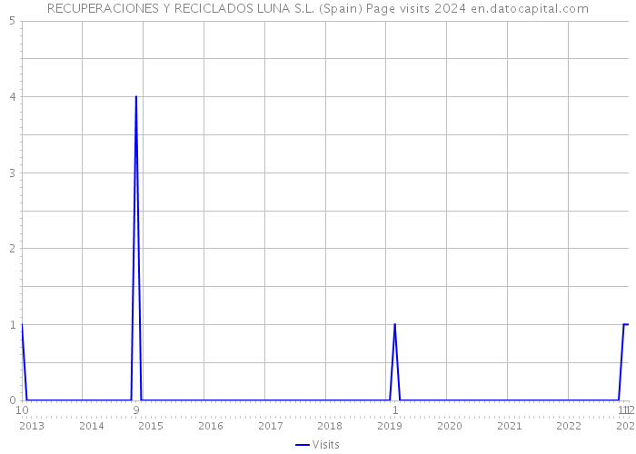 RECUPERACIONES Y RECICLADOS LUNA S.L. (Spain) Page visits 2024 