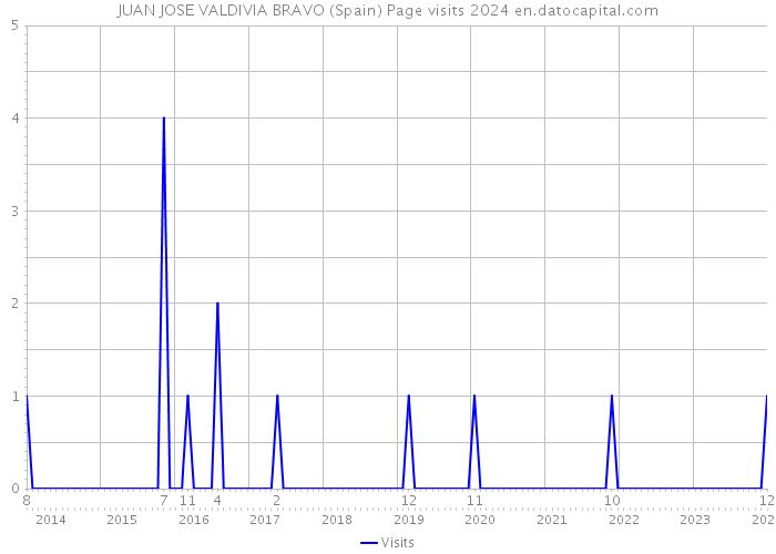 JUAN JOSE VALDIVIA BRAVO (Spain) Page visits 2024 