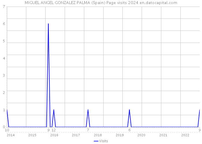 MIGUEL ANGEL GONZALEZ PALMA (Spain) Page visits 2024 