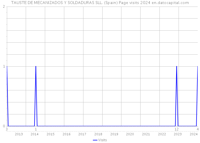TAUSTE DE MECANIZADOS Y SOLDADURAS SLL. (Spain) Page visits 2024 