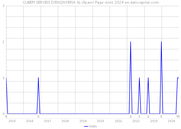 CUBEPI SERVEIS D'ENGINYERIA SL (Spain) Page visits 2024 