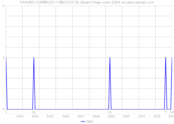 FAHURO COMERCIO Y NEGOCIO SL (Spain) Page visits 2024 
