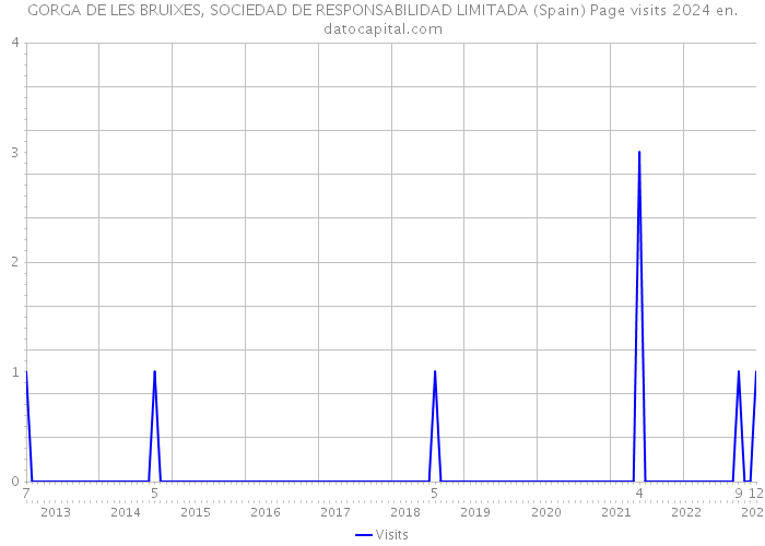 GORGA DE LES BRUIXES, SOCIEDAD DE RESPONSABILIDAD LIMITADA (Spain) Page visits 2024 