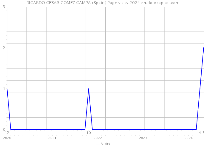 RICARDO CESAR GOMEZ CAMPA (Spain) Page visits 2024 