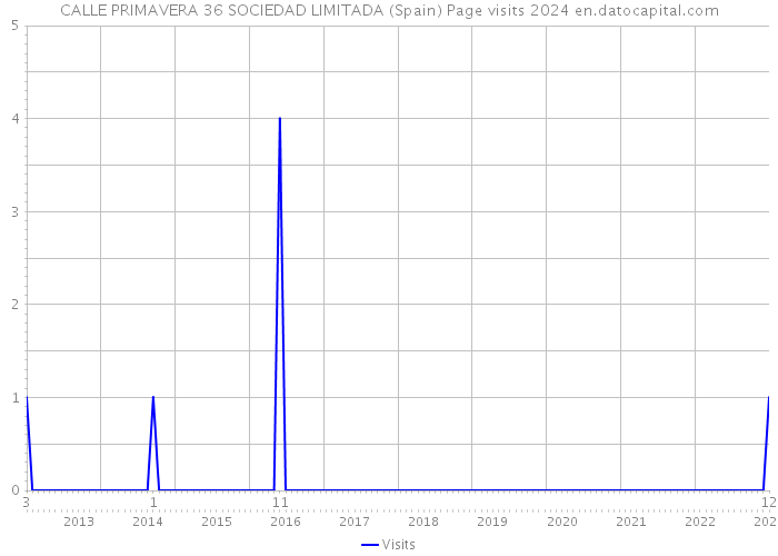 CALLE PRIMAVERA 36 SOCIEDAD LIMITADA (Spain) Page visits 2024 