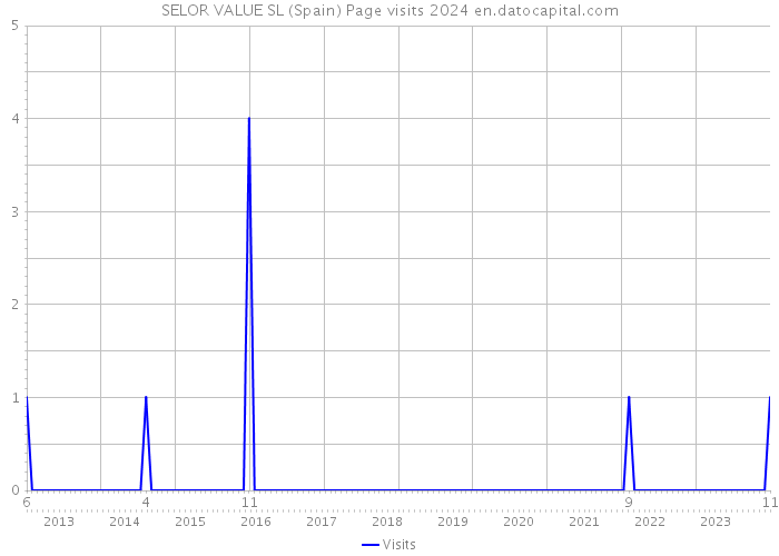 SELOR VALUE SL (Spain) Page visits 2024 