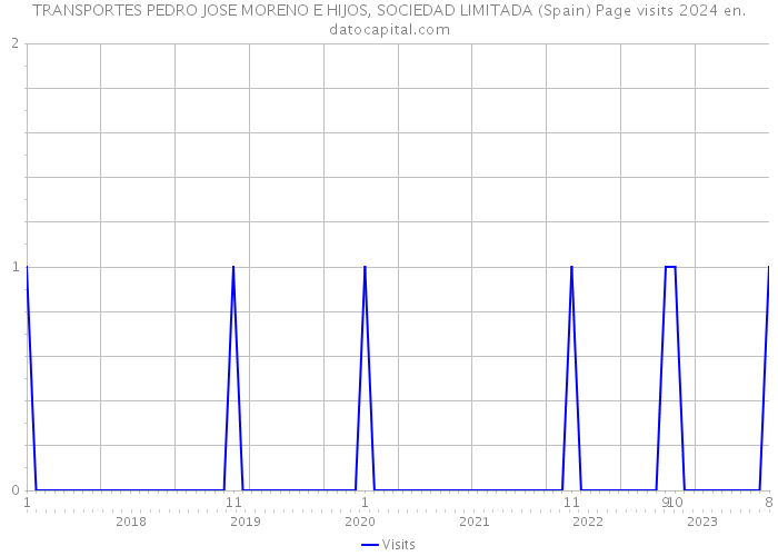 TRANSPORTES PEDRO JOSE MORENO E HIJOS, SOCIEDAD LIMITADA (Spain) Page visits 2024 