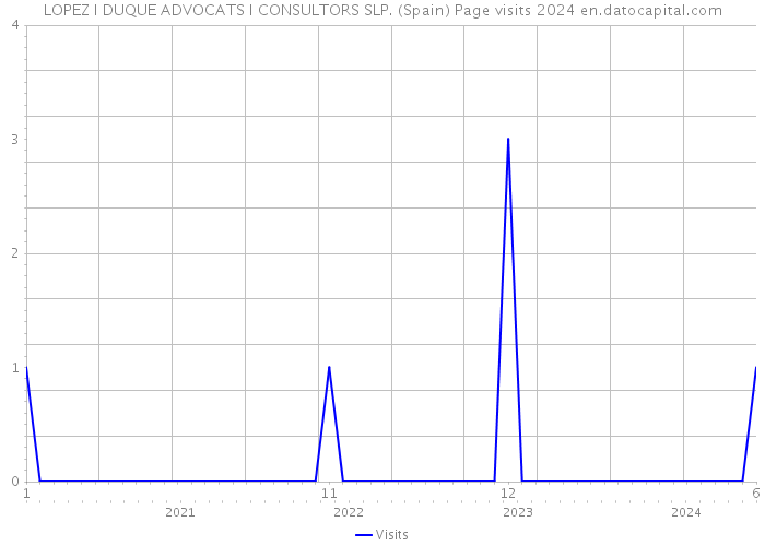 LOPEZ I DUQUE ADVOCATS I CONSULTORS SLP. (Spain) Page visits 2024 