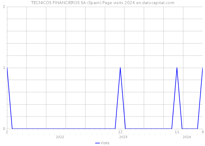TECNICOS FINANCIEROS SA (Spain) Page visits 2024 