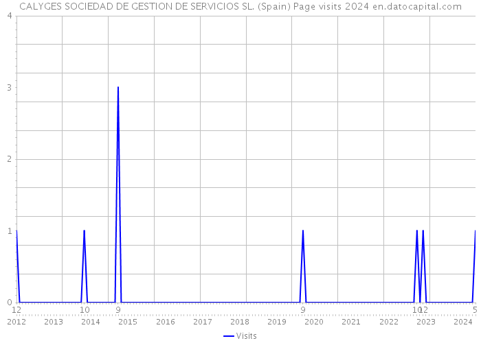 CALYGES SOCIEDAD DE GESTION DE SERVICIOS SL. (Spain) Page visits 2024 