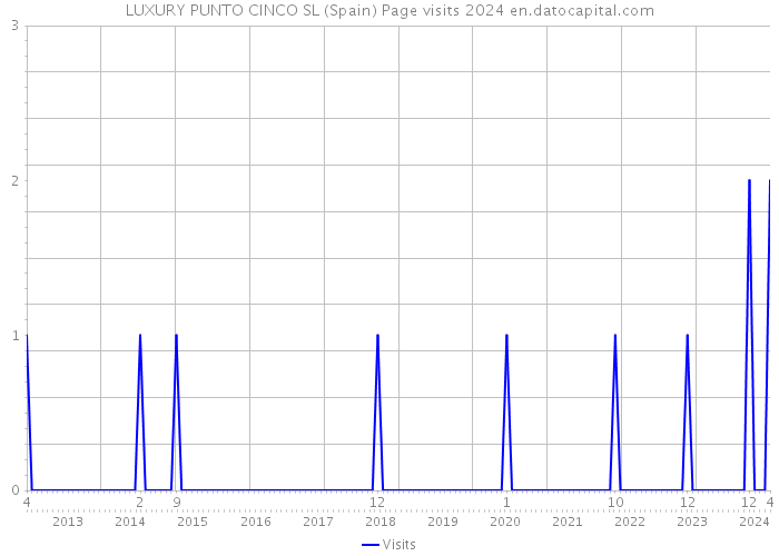 LUXURY PUNTO CINCO SL (Spain) Page visits 2024 