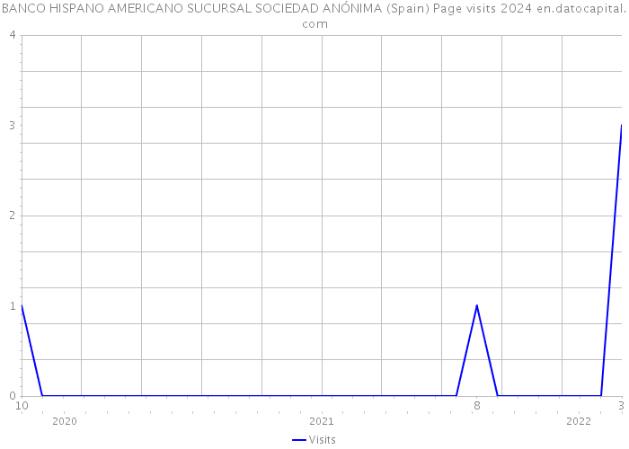 BANCO HISPANO AMERICANO SUCURSAL SOCIEDAD ANÓNIMA (Spain) Page visits 2024 