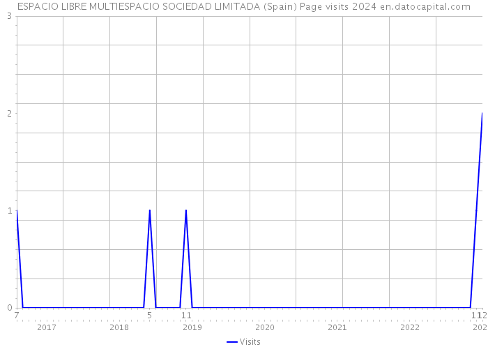 ESPACIO LIBRE MULTIESPACIO SOCIEDAD LIMITADA (Spain) Page visits 2024 
