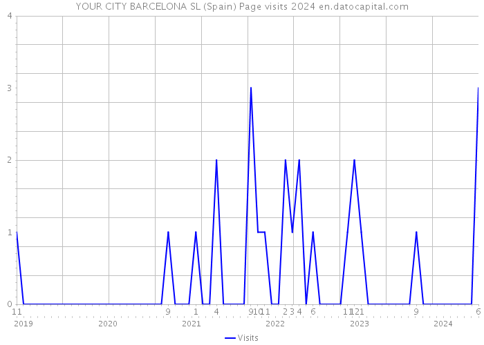 YOUR CITY BARCELONA SL (Spain) Page visits 2024 