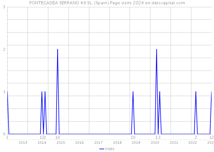 PONTEGADEA SERRANO 49 SL. (Spain) Page visits 2024 