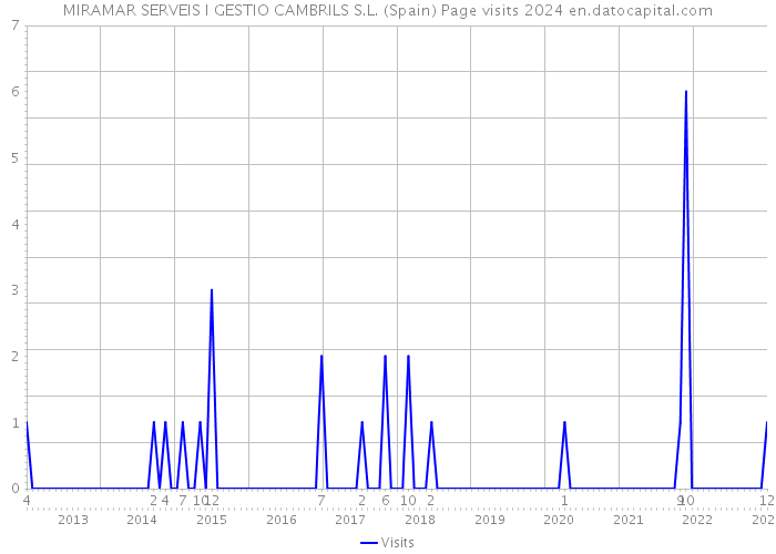 MIRAMAR SERVEIS I GESTIO CAMBRILS S.L. (Spain) Page visits 2024 