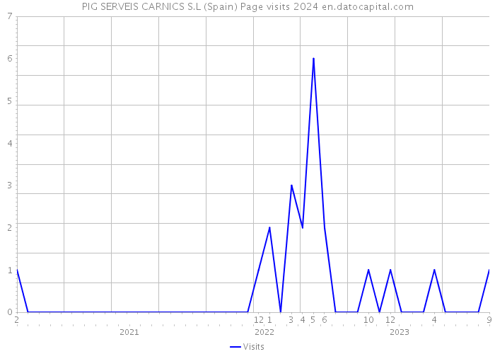 PIG SERVEIS CARNICS S.L (Spain) Page visits 2024 