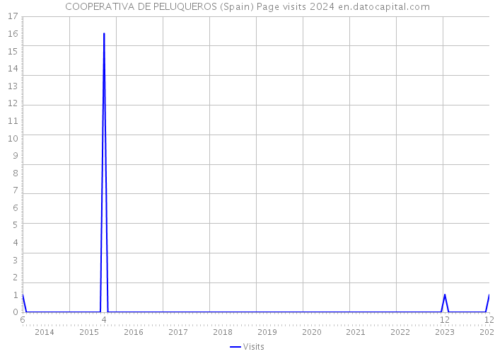 COOPERATIVA DE PELUQUEROS (Spain) Page visits 2024 
