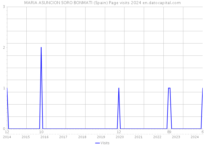 MARIA ASUNCION SORO BONMATI (Spain) Page visits 2024 