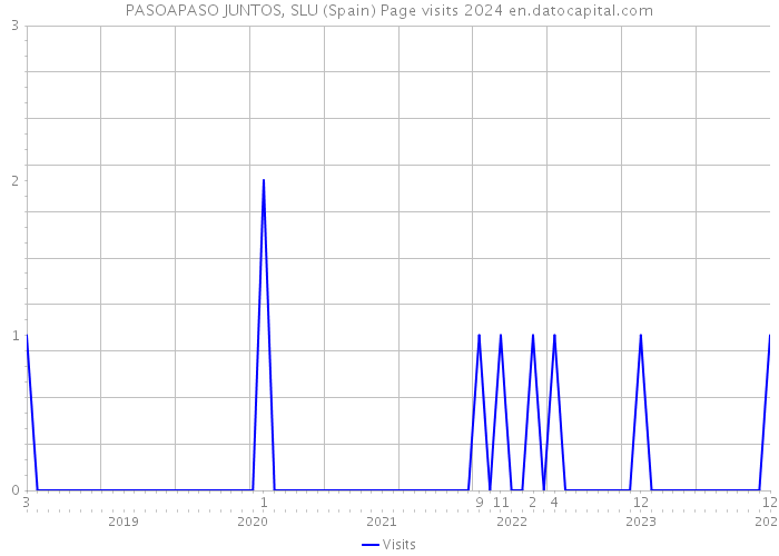 PASOAPASO JUNTOS, SLU (Spain) Page visits 2024 