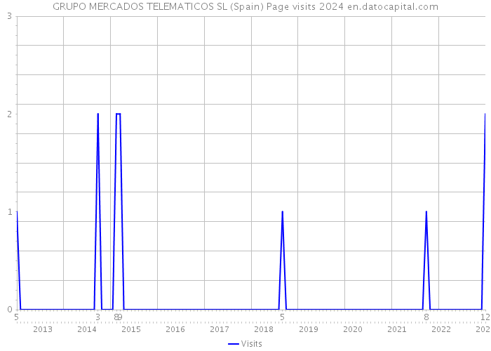 GRUPO MERCADOS TELEMATICOS SL (Spain) Page visits 2024 