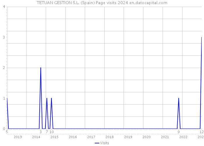 TETUAN GESTION S.L. (Spain) Page visits 2024 