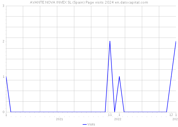 AVANTE NOVA INVEX SL (Spain) Page visits 2024 