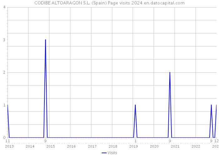 CODIBE ALTOARAGON S.L. (Spain) Page visits 2024 
