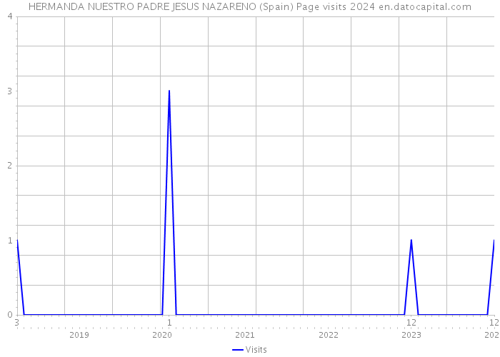 HERMANDA NUESTRO PADRE JESUS NAZARENO (Spain) Page visits 2024 