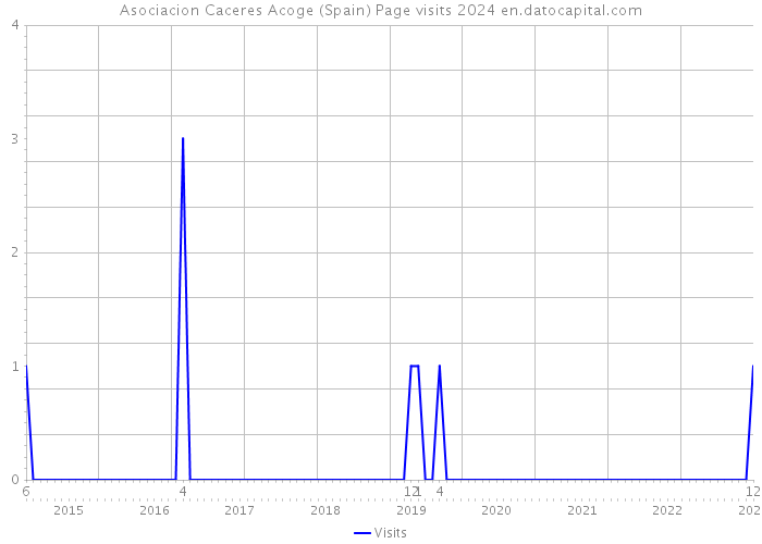 Asociacion Caceres Acoge (Spain) Page visits 2024 