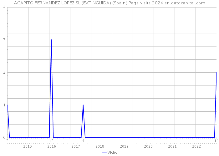 AGAPITO FERNANDEZ LOPEZ SL (EXTINGUIDA) (Spain) Page visits 2024 